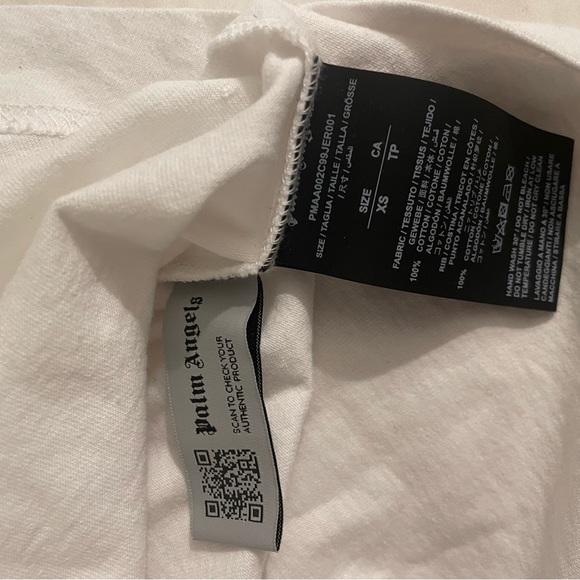 Palm Angels Classic Logo Over Tee White (Size Xs) Mens. (oversized) - Picture 3 of 5